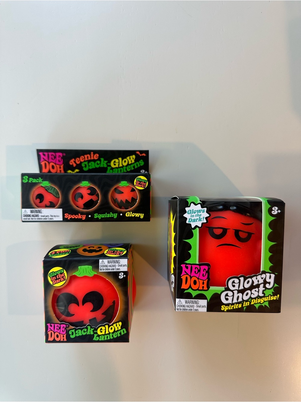 🎃👻 NeeDoh Orange Halloween Bundle – 5 Squishies! 👻🎃